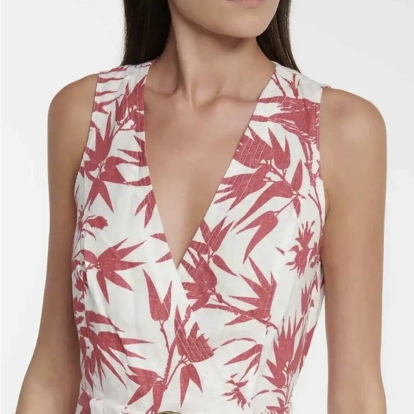 Polo Ralph Lauren Sleeveless Wrap Linen Midi Dress Size 2. NWT - Picture 2 of 9